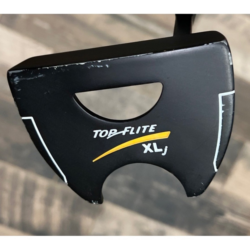 Top Flite XLj Junior Putter Golf Club Mallet Kids Youth Black Yellow RH 26"